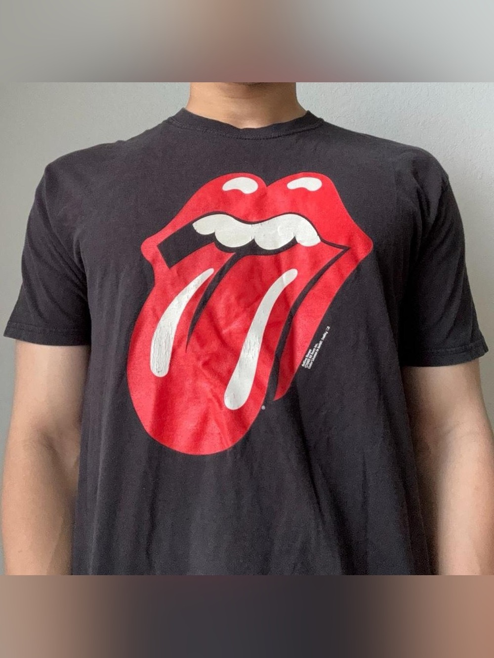 Vintage 2002 The Rolling Stones Band Graphics Black Tee Shirt Y2K